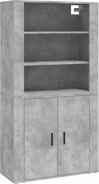Credenza Buffet da pranzo moderna in legno multistrato Grigio Cemento L/P/H: 10befa5e-66ff-4e82-becd-143e87c126ed x 70.0 cm x 33.0 cm – 1