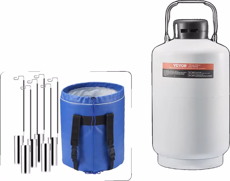Serbatoio per azoto liquido, capacità 30L, costruzione in alluminio durevole, 10L
