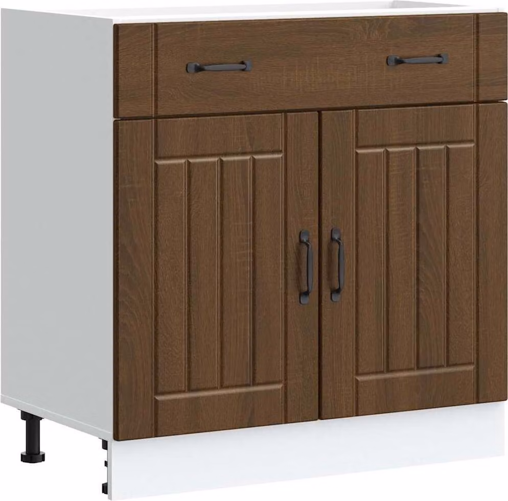 Base da Cucina Lucca Rovere Marrone in Legno Multistrato