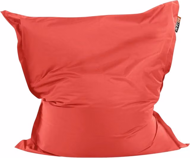 Pouf a sacco Beliani rosso in stile retrò con fodera rimovibile L: 140 cm, P: 180 cm – 1