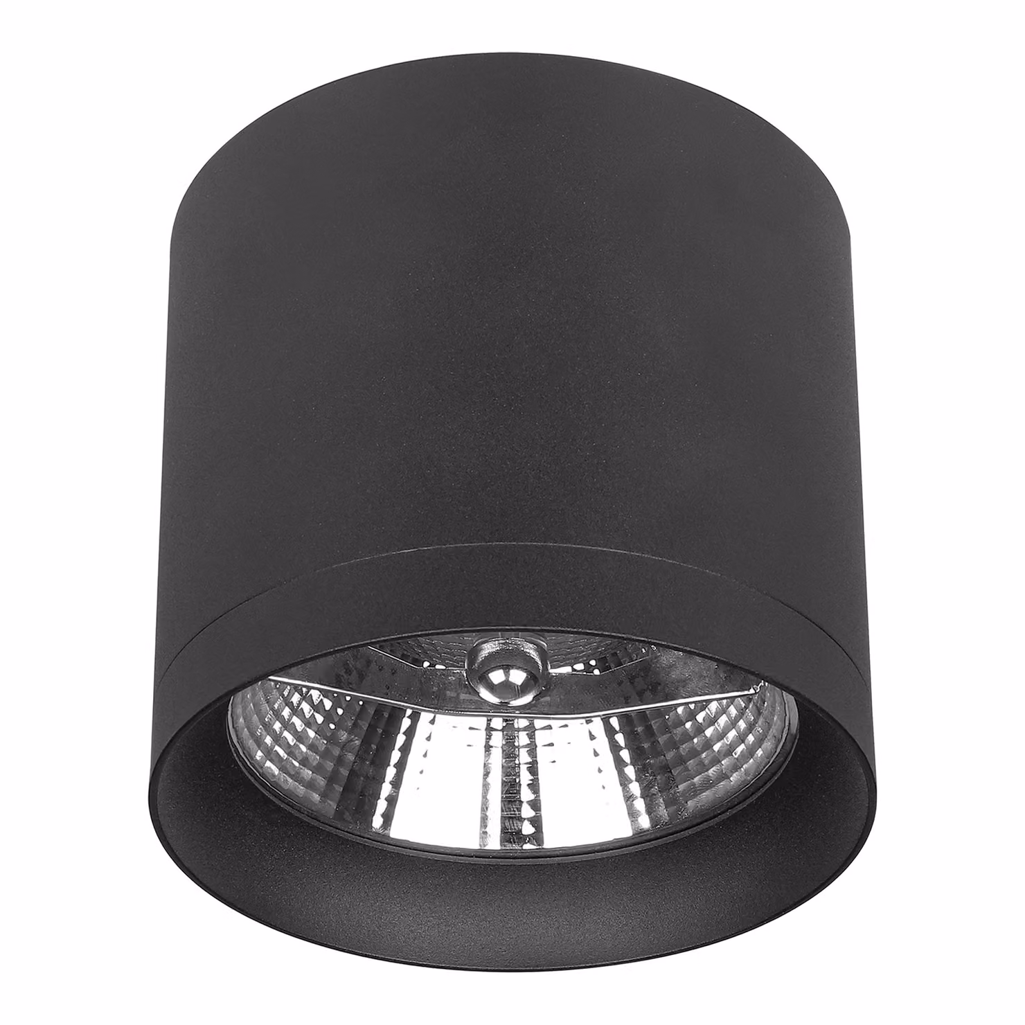 Faretto da soffitto MasterLED AR111 GU10 nero Ø118mm alluminio - apparecchio rotondo a plafone per faretti LED 16W