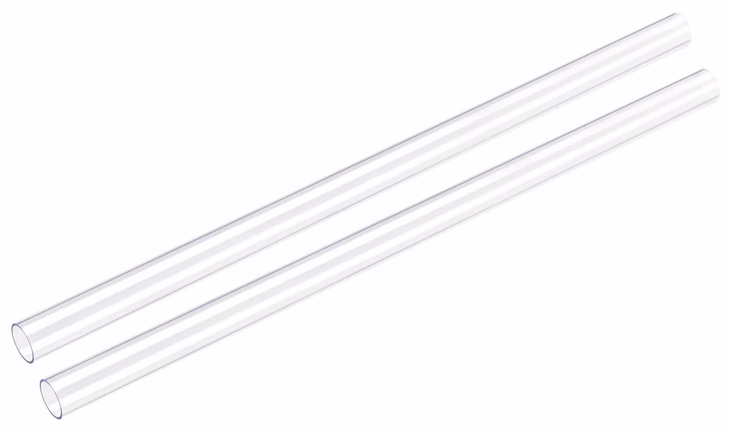 Tubo in plastica trasparente, 11x12 mm, 1 piede, confezione da 2 pezzi, per acquari e impianti idraulici