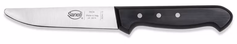 Coltello lama liscia a punta tonda, lama 13cm, linea Steak di Sanelli