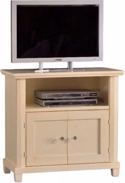 Porta tv in legno arte povera shabby avorio l.87 p.40 h.82 - Mobili 2G