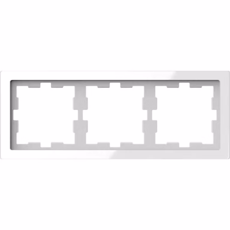 Merten MEG4030-6520 Cornice di copertura in vetro a 3 ingressi D-Life bianco cristallo