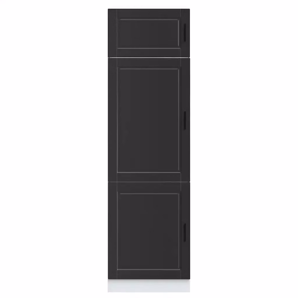 Mobile da cucina Porto HELLOSHOP26 in legno composito nero opaco L: 60 cm, P: 57 cm, H: 207 cm – 2