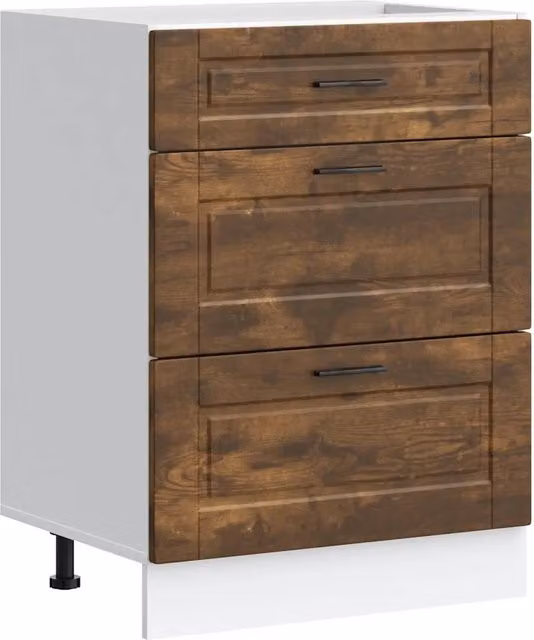 Base da cucina moderna freestanding in legno e MDF colore marrone