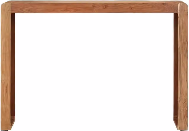 Tavolo Consolle vidaXL in Legno Massello di Acacia Marrone L/P/H: 110 x 30 x 76 cm – 1