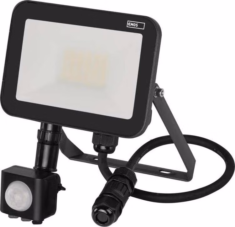 EMOS Faretto LED INOVO con sensore di movimento, 10 W, grigio, bianco neutro, ZS2712