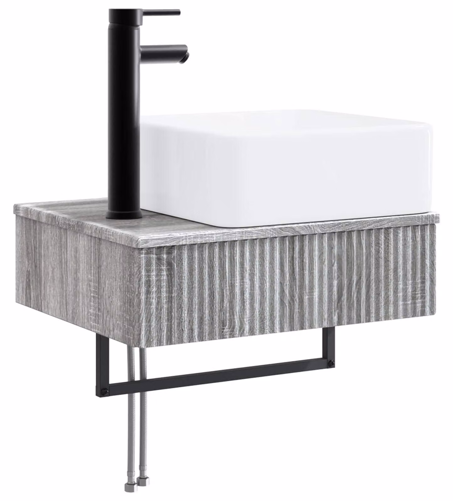 Lavabo da Parete Sonoma grigio 53 x 35 x 39 cm