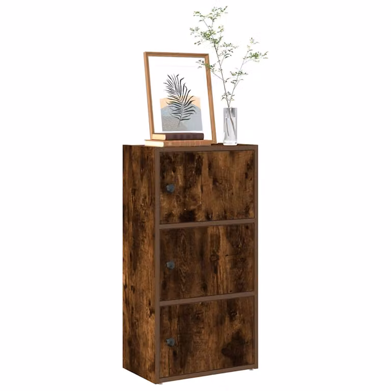 Libreria moderna da parete vidaXL in legno e MDF, colore marrone, L 40 cm x P 24 cm x H 77 cm