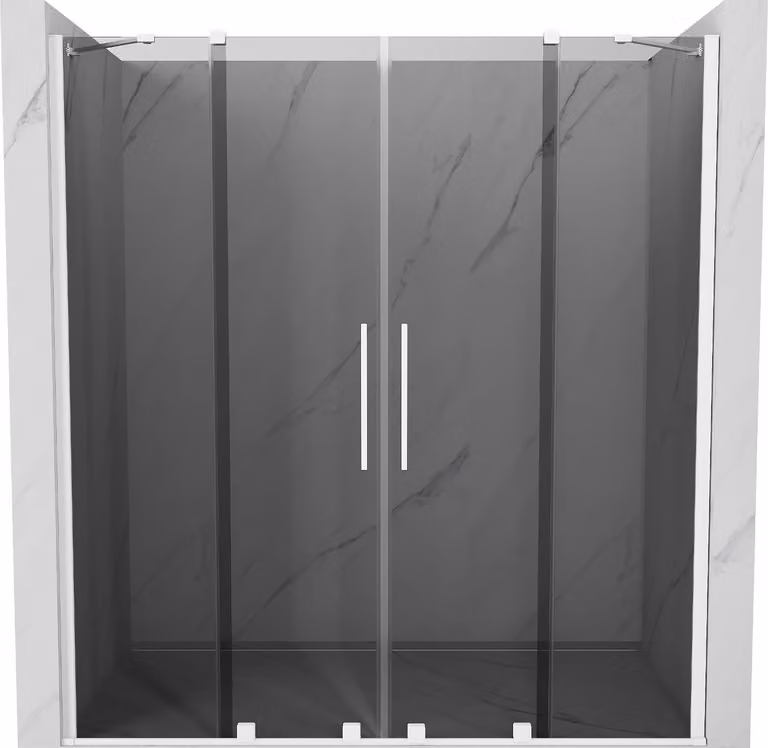 Mexen Velar Duo porte doccia scorrevoli 170 cm, grafite, bianco - 871-170-000-42-20