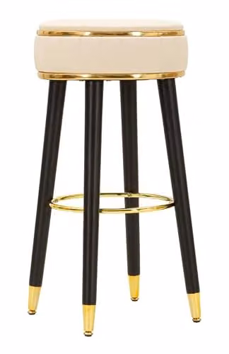 Mauro Ferretti Sgabello Bar London Crema cm Ø 38X74