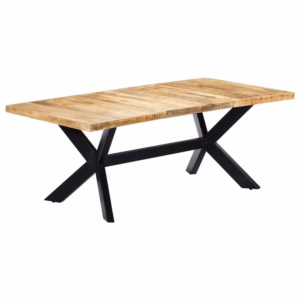 Tavolo da pranzo The Living Store 200×100×75 cm in legno massiccio di mango