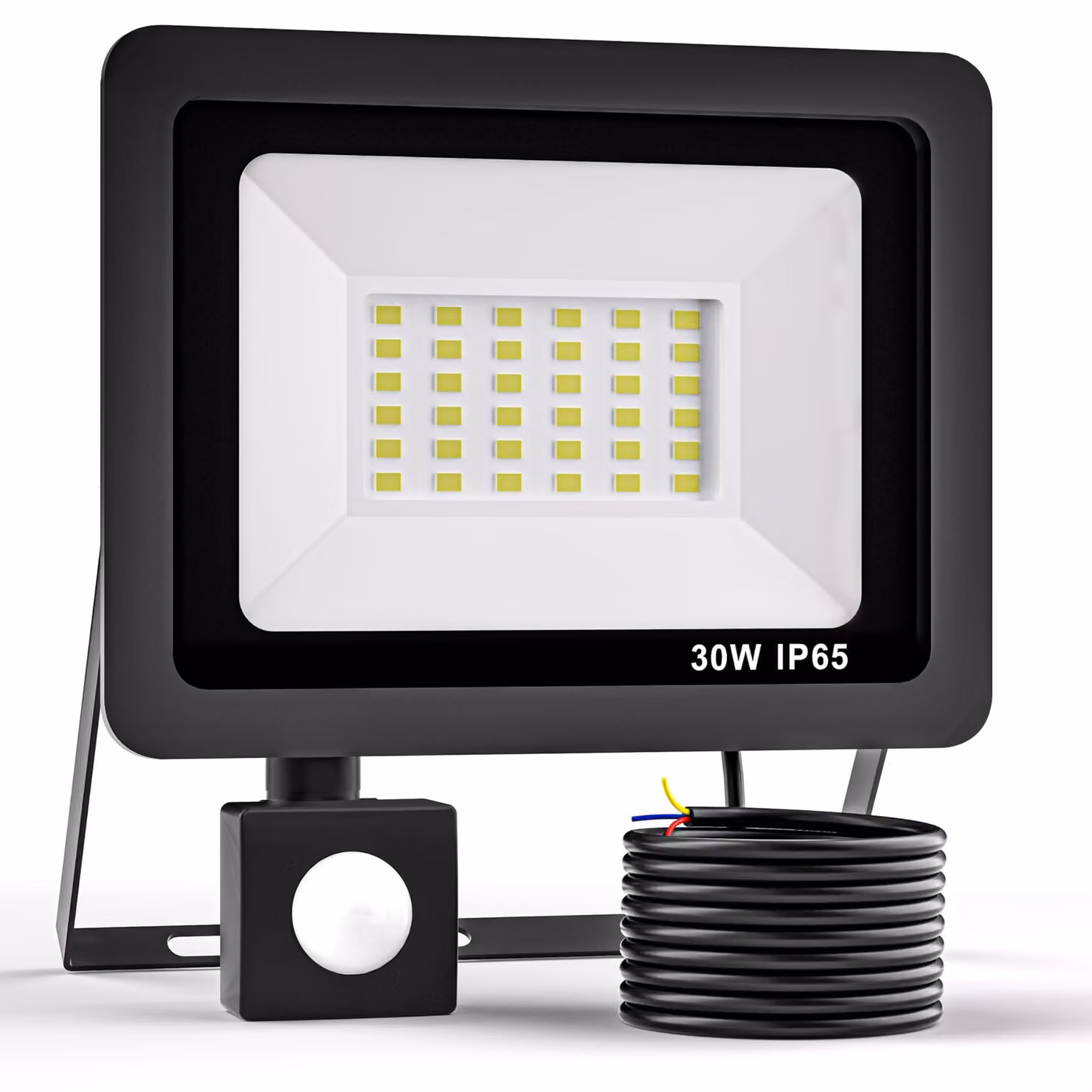 Faretto LED da esterno da 30 W con sensore di movimento, grado di protezione IP65, 3000 lumen