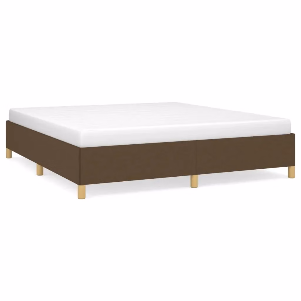 Struttura Letto a Rete a Molle e Giroletto Design In Marrone Scuro L: 160 cm, P: 200 cm – 2