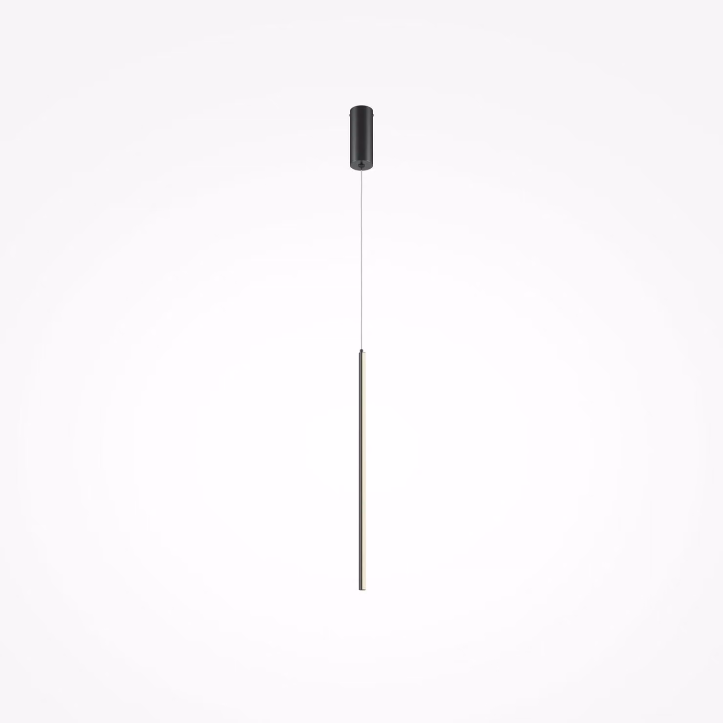 Lampada a sospensione a LED Alluminio D: 1,7 cm rotondo H: max. 375 cm Nero Variazione di colore 3000-4000 K 600 lm Moderno