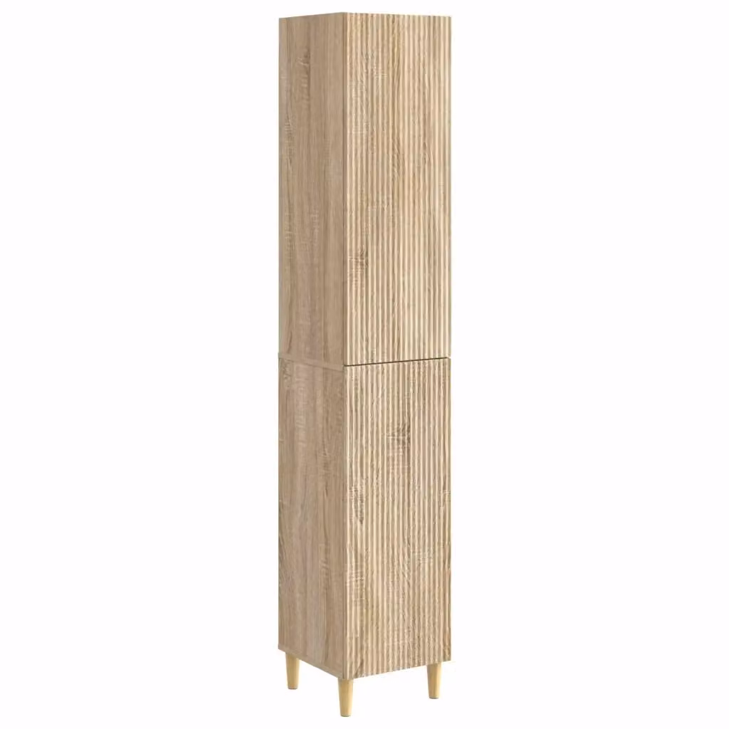 Set di 2 armadi moderni vidaXL con ante scorrevoli in MDF marrone per camera da letto o ufficio – 2
