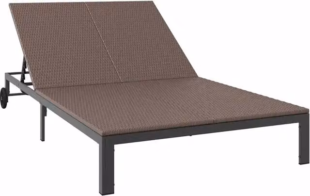 Lettino da Lettino sole | Sdraio da giardino | Lettino da sole Marrone 206 x 115 x 75 cm polyrattan