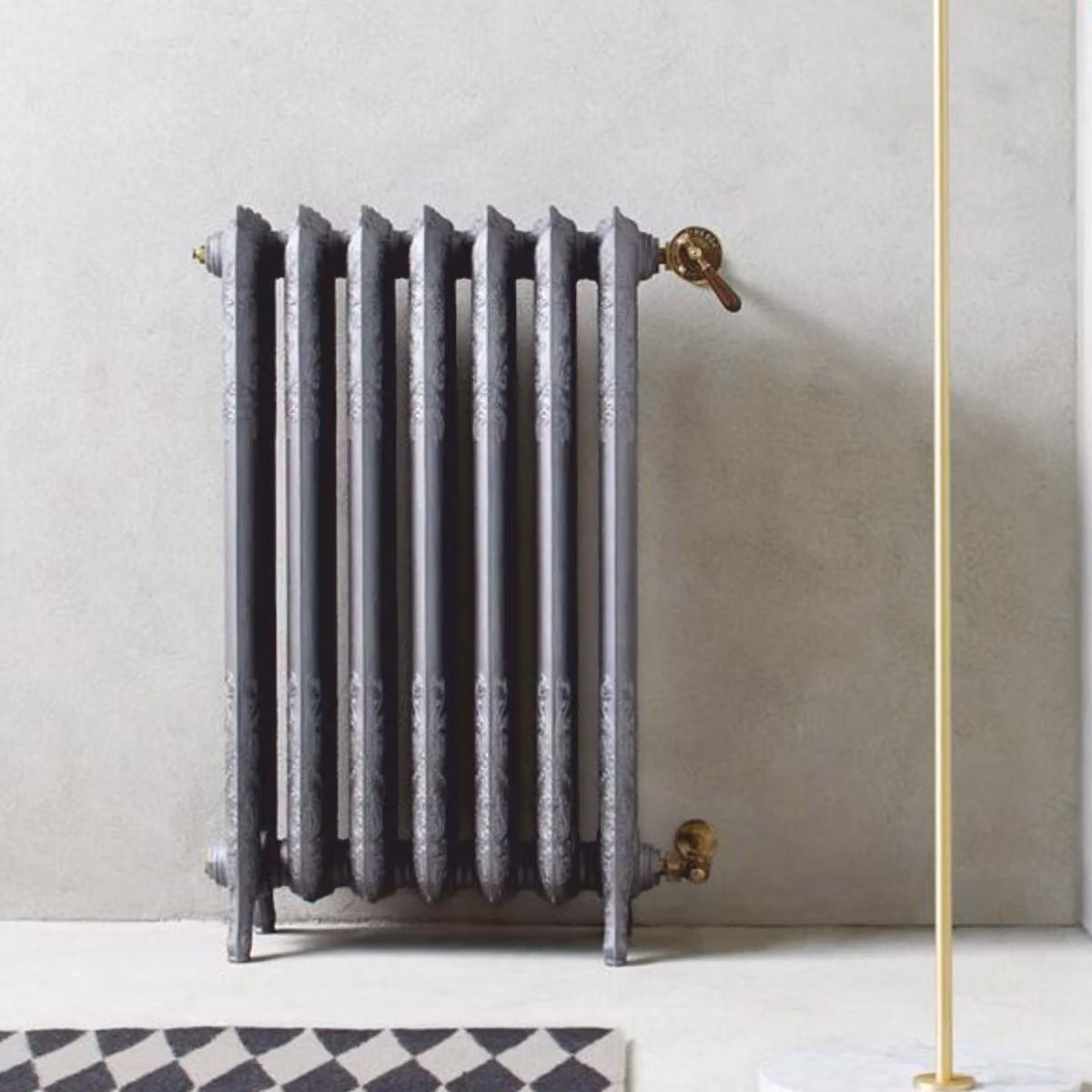 Casa Padrino radiatore barocco grigio scuro / ottone antico 60,5 x h. 76 cm - Italy