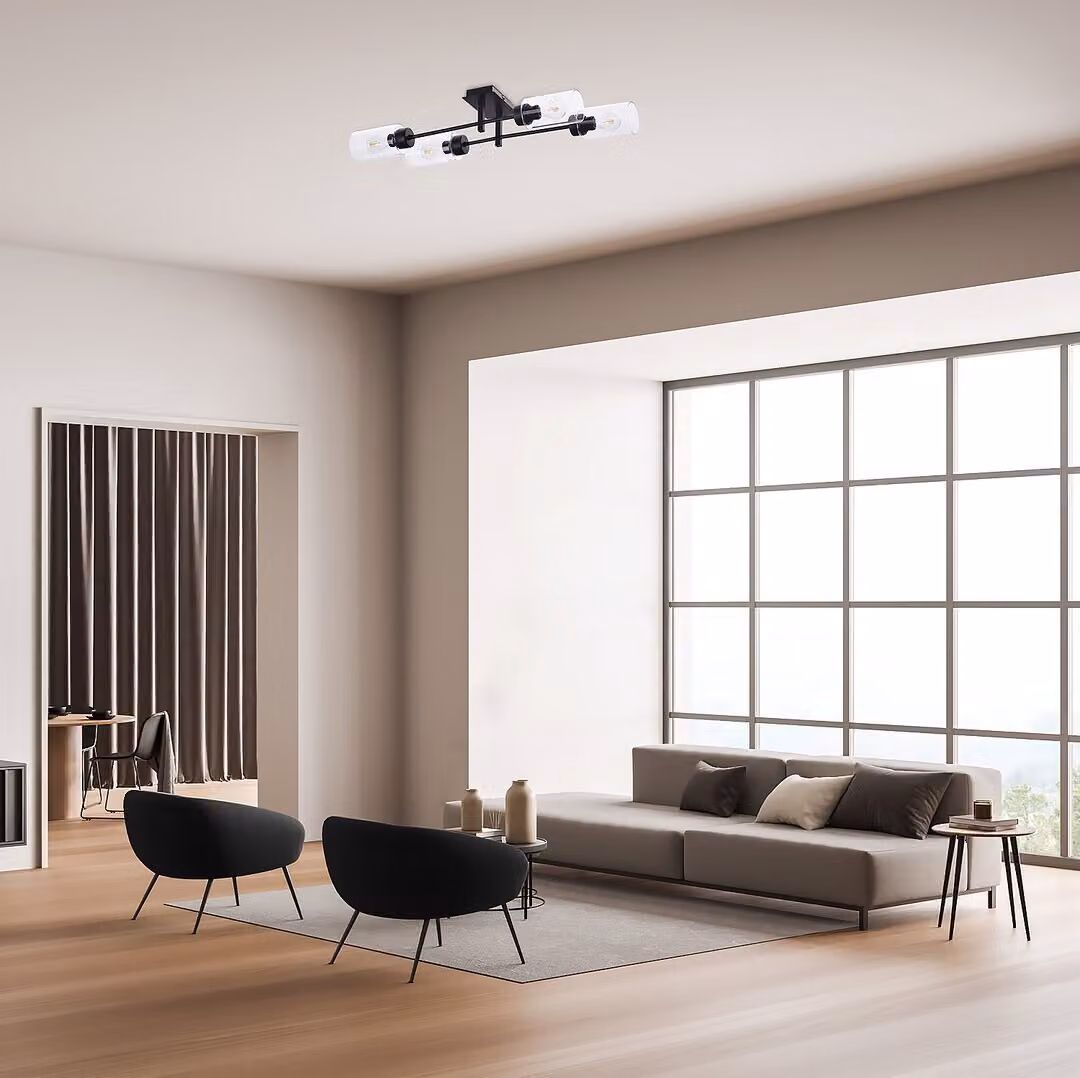 Lampada da soffitto moderna E27 4x40W colore nero 2672 Prudence Rabalux