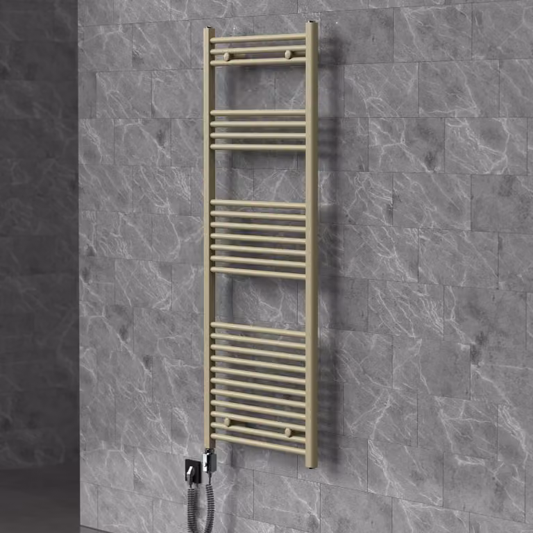 Riscaldatore da bagno elettrico - Potenza: 600 W - Dimensioni: 400x1500 mm - Materiale: acciaio - Ideale per asciugare gli asciugamani