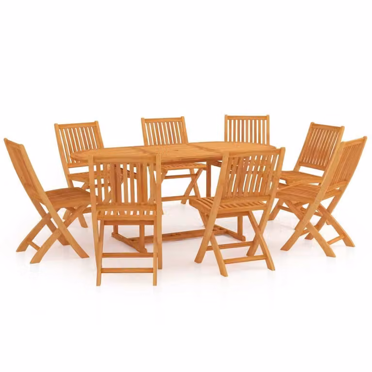 Maison Exclusive - Set da Pranzo da Giardino 9 pz in Legno Massello di Teak