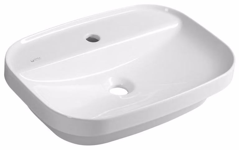 Lavabo in Vetroceramica INFINITY da incasso 55x40cm, bianco