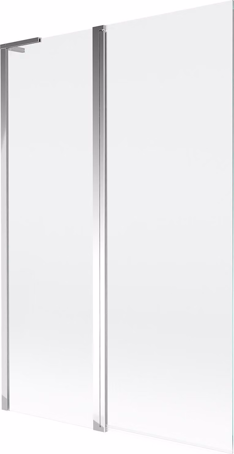 Mexen Mist L paravento per vasca da bagno a 2 ante 120 x 150 cm, trasparente, cromo - 8A9L-120-011-01-00
