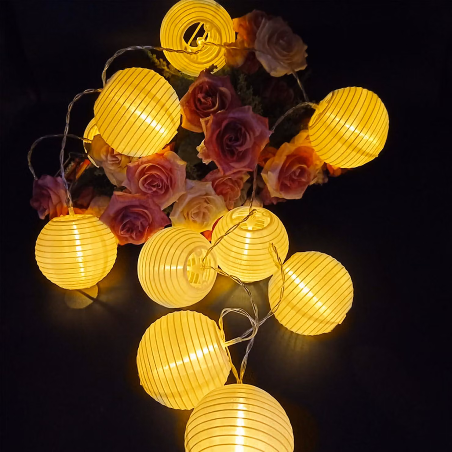 Catene luminose "Lantaarn" - 10 lanterne a LED - Luce bianco caldo - Modello EL2389