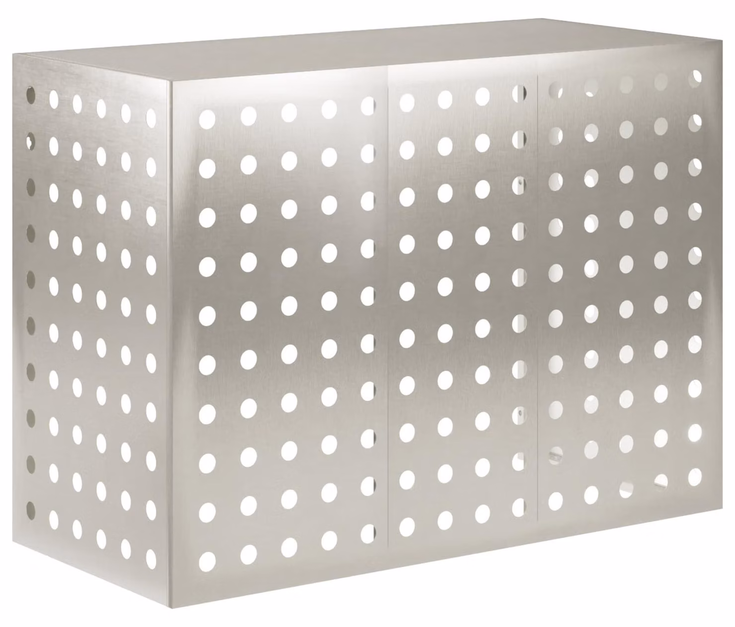 Coperchio per aria condizionata argento 110 x 50 x 80 cm in acciaio inox