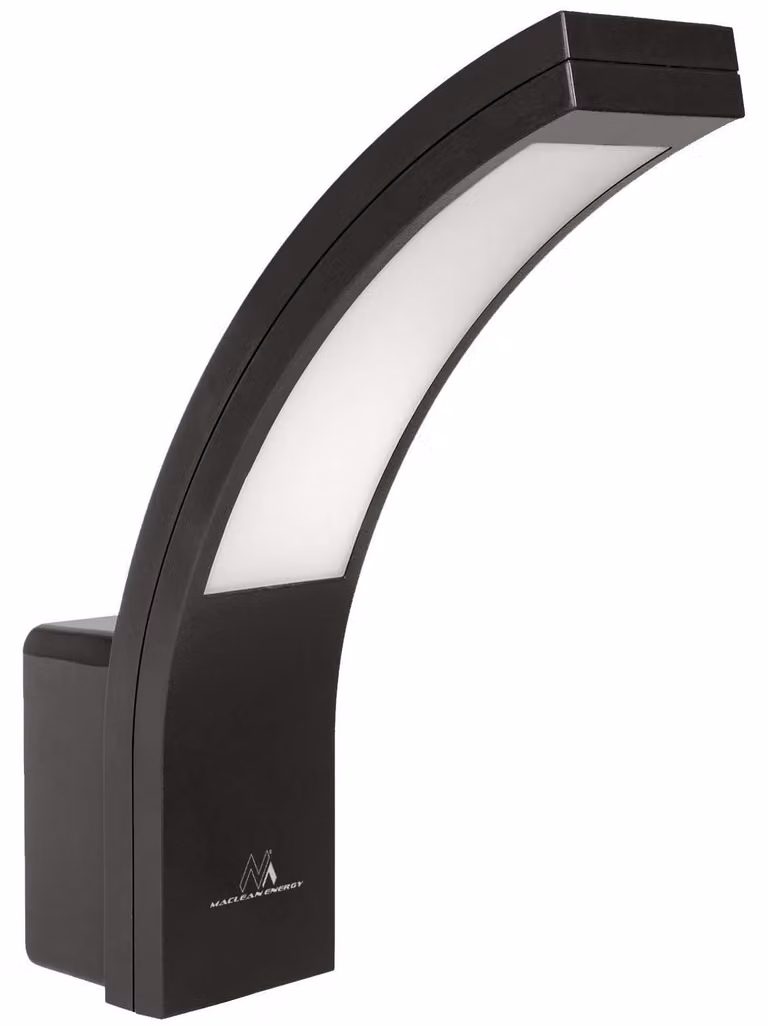 Lampada da parete esterna a LED, 800 lumen, 10W, grado di protezione IP54, colore nero, temperatura di colore 4000K