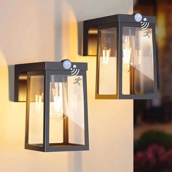 Lampada da Parete a Energia Solare per Esterno con Sensore di Movimento - Illuminazione Idrorepellente per Giardino e Terrazza