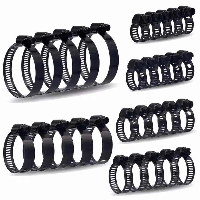 Set di forbici per tubi, 30 pezzi, acciaio inossidabile, regolabili da 6 a 51 mm, colore nero