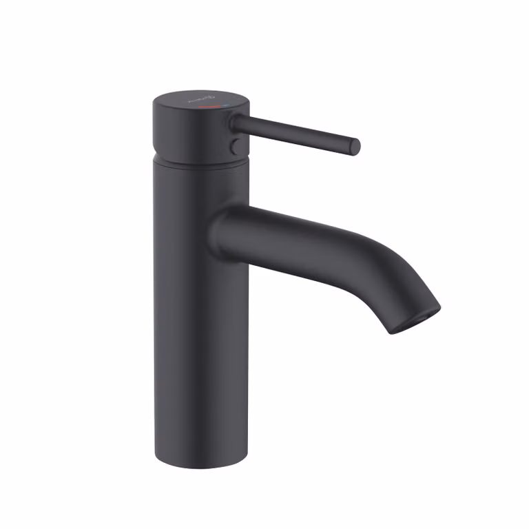 KLUDI BOZZ Mitigeur monocommandé pour lavabo, hauteur de bec 100mm, sans garniture d'écoulement, EcoPlus, 381983976, 381983976