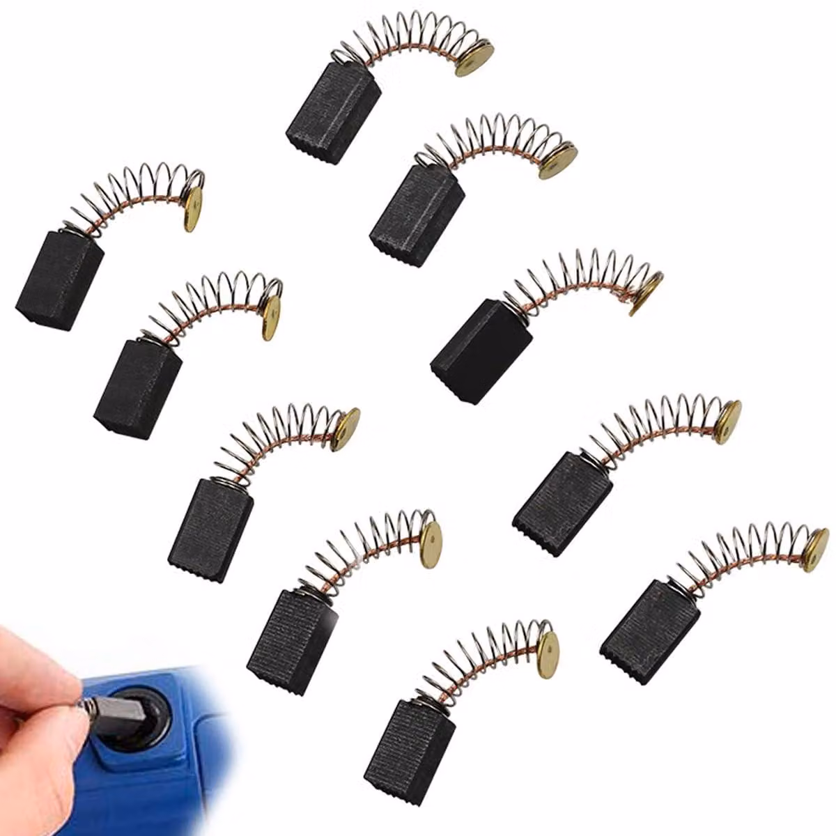 Spazzole di carbone, 12 pezzi, dimensioni 15x8x5 mm, per motori a 220 V