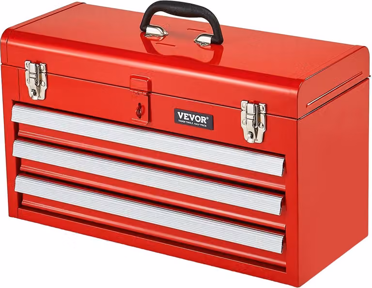 Cassetta degli attrezzi Cassetta degli attrezzi 3 cassetti 520x218 mm Rosso