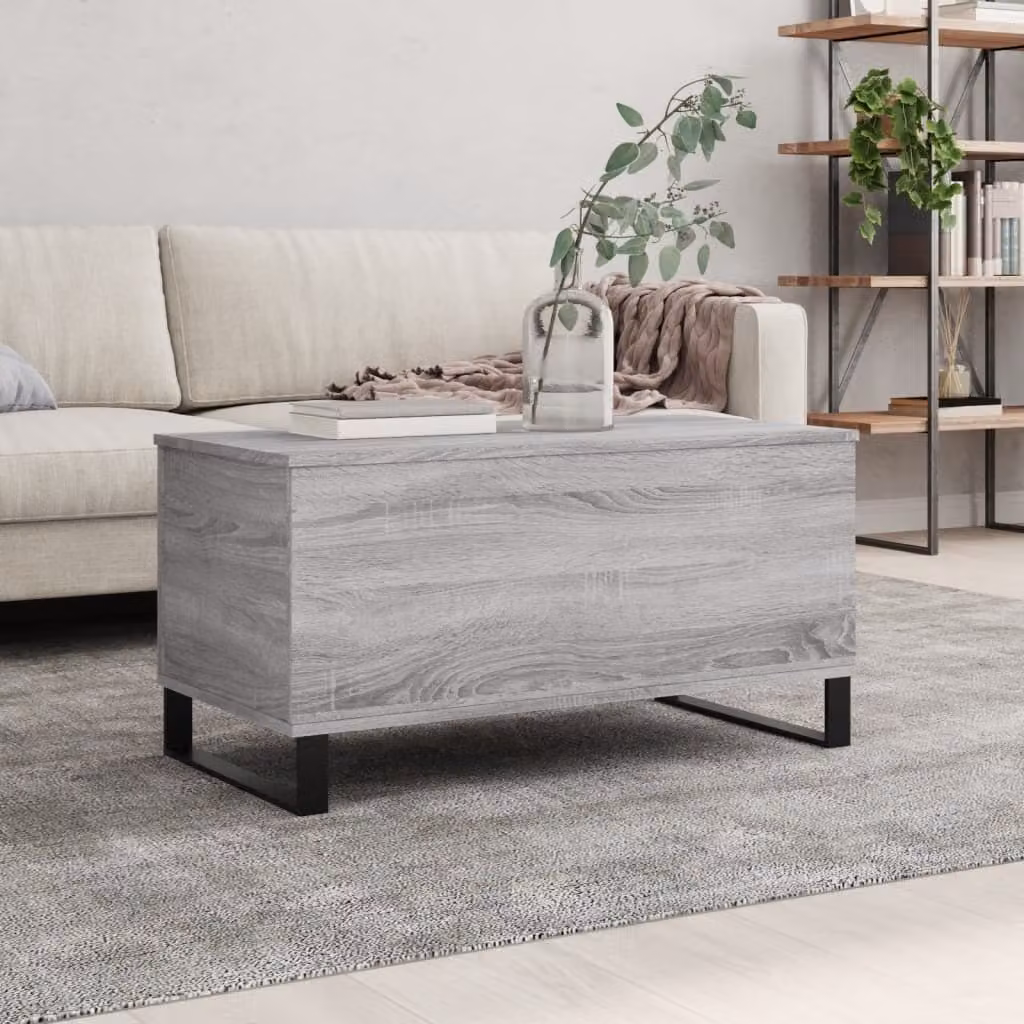 Maison Exclusive - Tavolino grigio Sonoma 90x44,5x45 cm Materiale ligneo