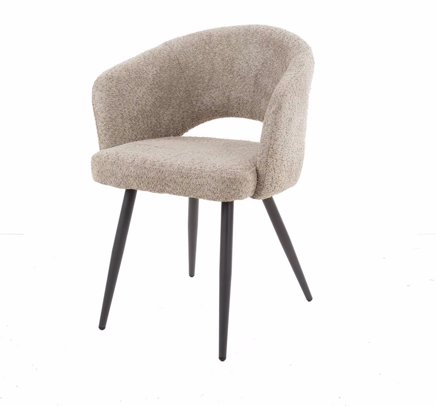 Sedia da pranzo FURNLUX Salon Beige e Nero 58 cm / Colore principale: beige / Dimensioni: 58 x 81 x 56 cm