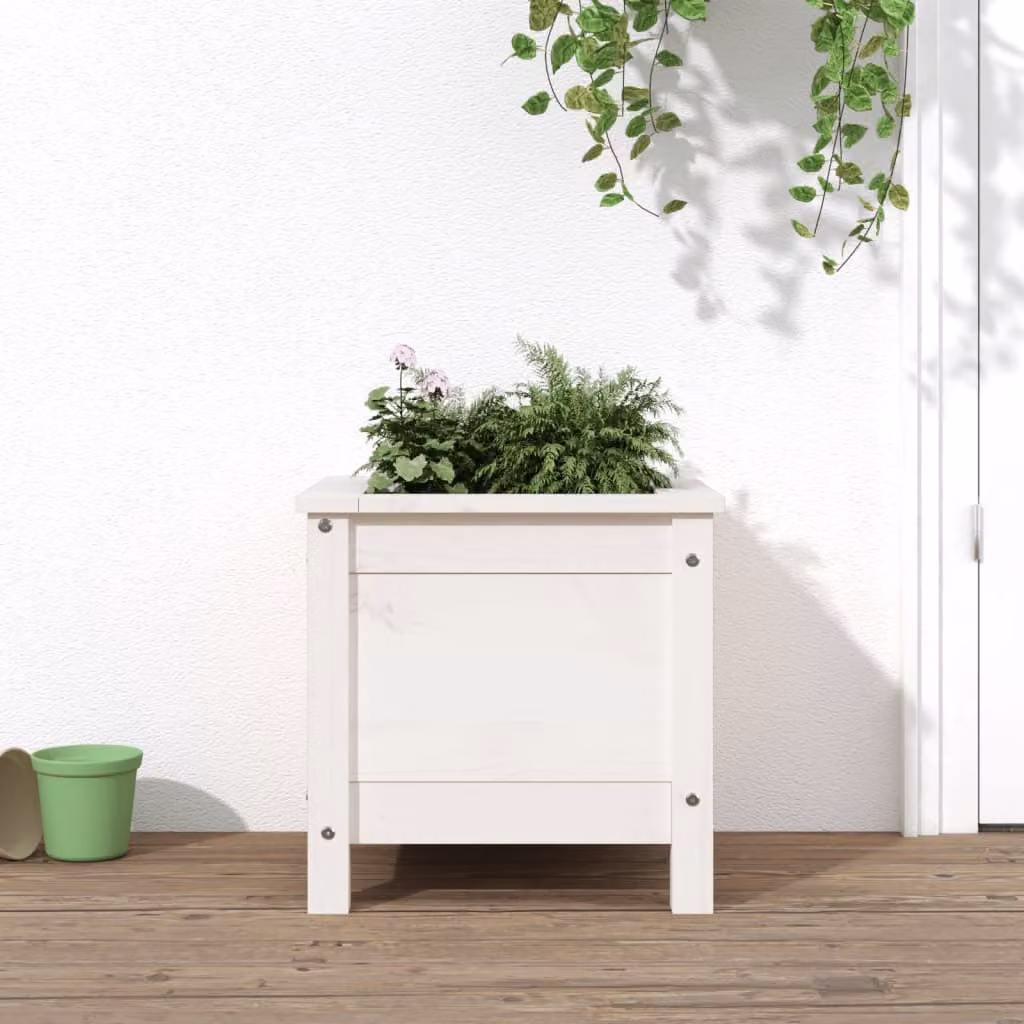 Fioriera da giardino vidaXL in legno di pino bianco L/P/H: 40 x 40 x 39 cm