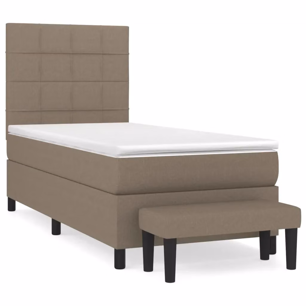 vidaXL Giroletto a Molle con Materasso Ibrido in Tessuto, L/P/H: 80 x 200 x 128 cm – 2