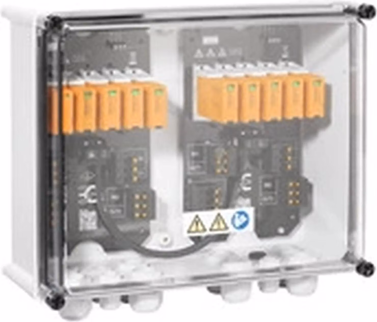 Scatola di connessione fotovoltaica Weidmüller 4 MPPT, 2IN/1OUT per MPPT, ÜSS tipo I/II, raccordo a vite, 1 pz.