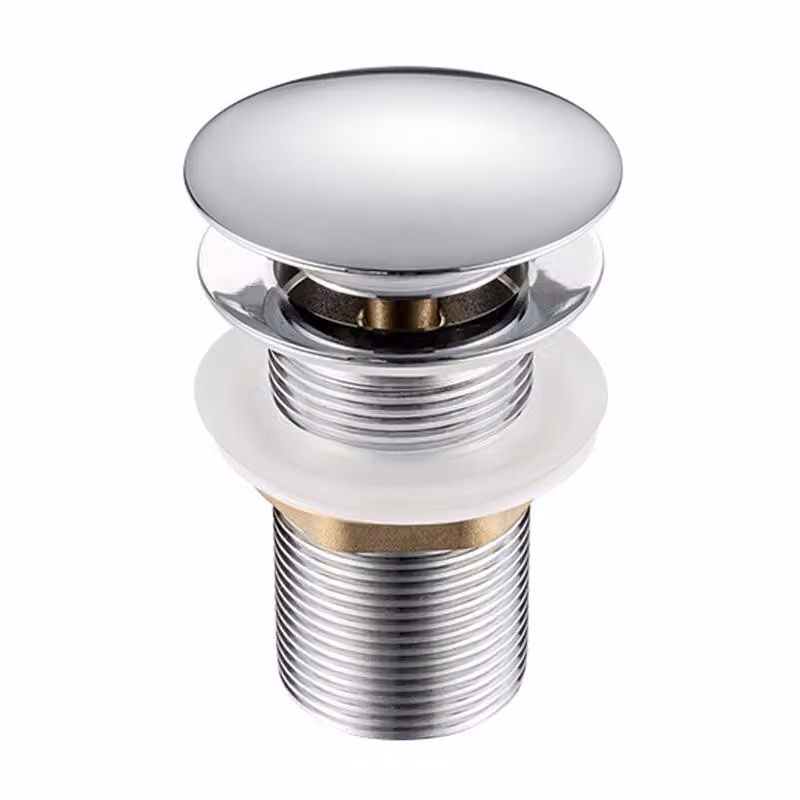Set di scarico per lavabo a scomparsa, interamente in rame, con sistema anti-trabocco, scarico rapido, resistente alla corrosione, facile da installare, coperchio di grandi dimensioni