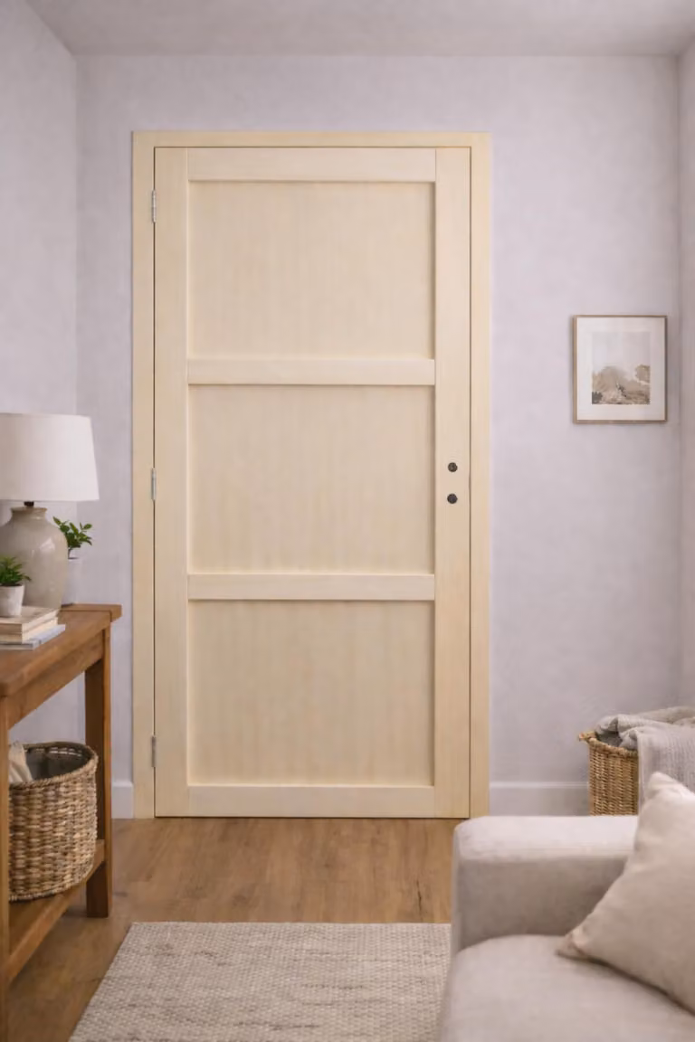 Bloc porta Ayous 3 pannelli H204 x L83 cm, lato tavola P. destro, GD MENUISERIES