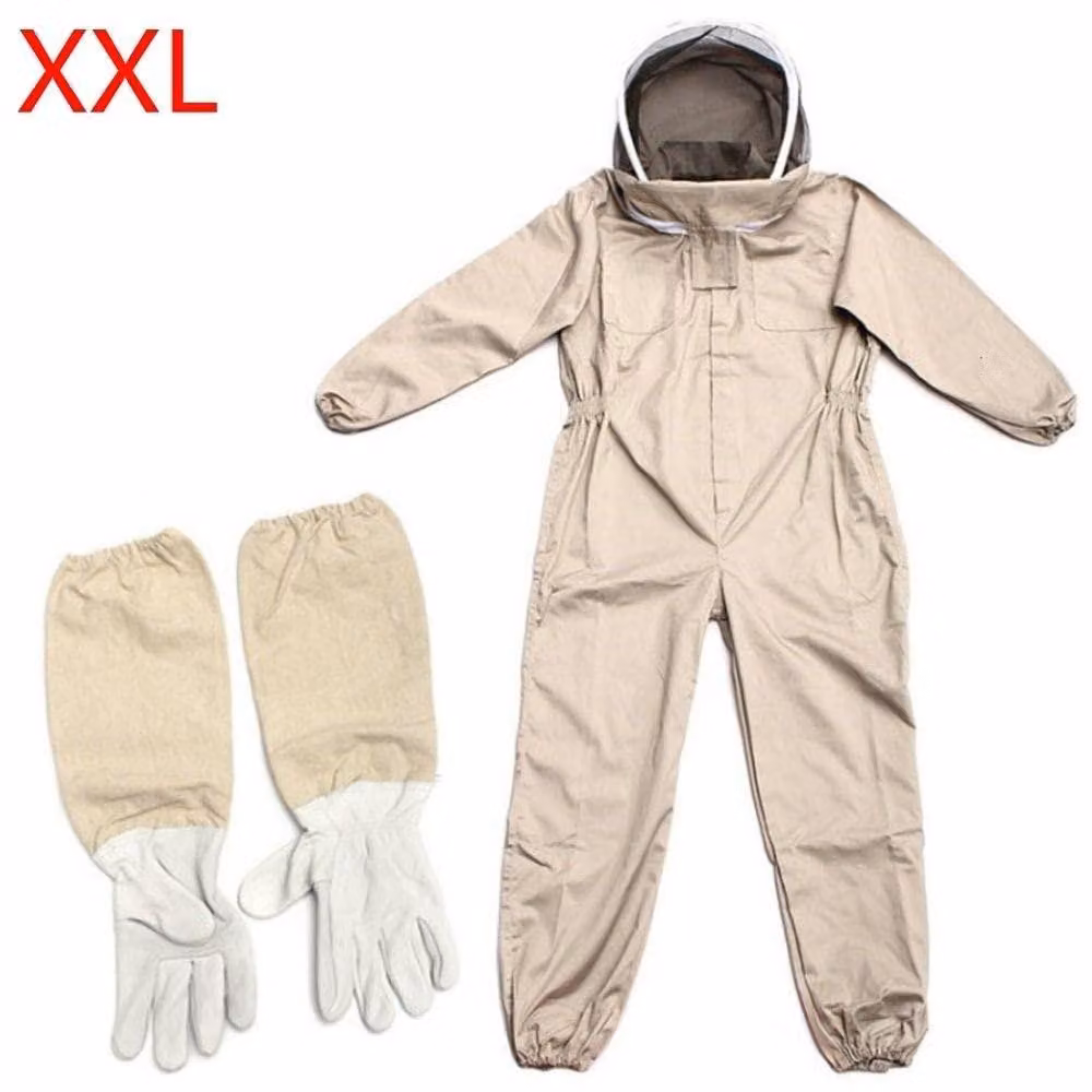 Tuta protettiva per apicoltori - Abbigliamento da apicoltura - Protezione completa - Taglia XL - Accessori per apicoltura - Facile da indossare - Adatta agli apicoltori - Colore miele