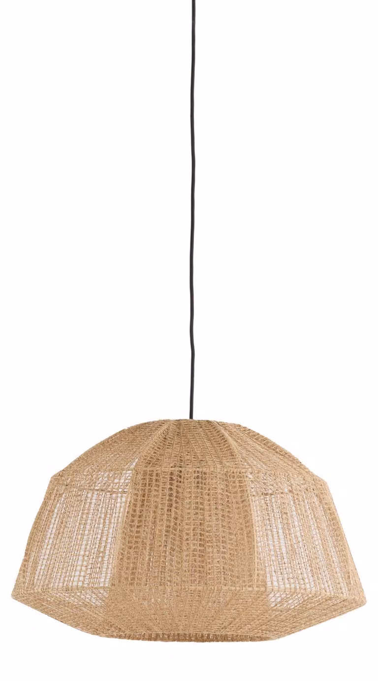 Lampada a sospensione - naturale - Macul - tessile - E27 - 2980984 - Light & Living