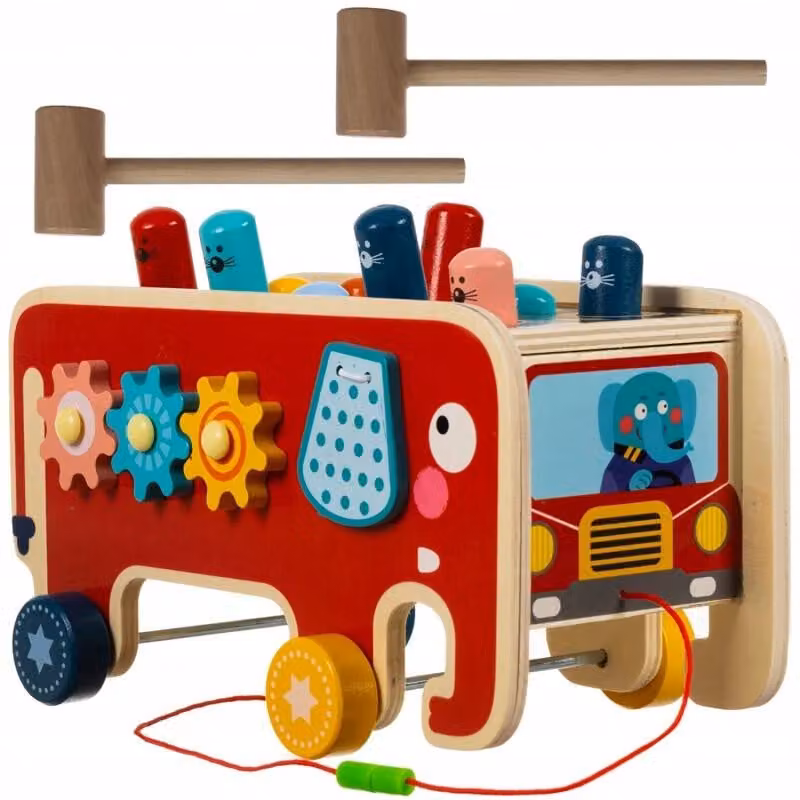 Elefante in legno - martello Kruzzel 20349
