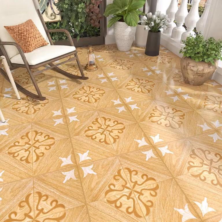 Piastrelle adesive in PVC, di tendenza, resistenti, confezione da 12 pezzi, 30x30 cm, colore giallo