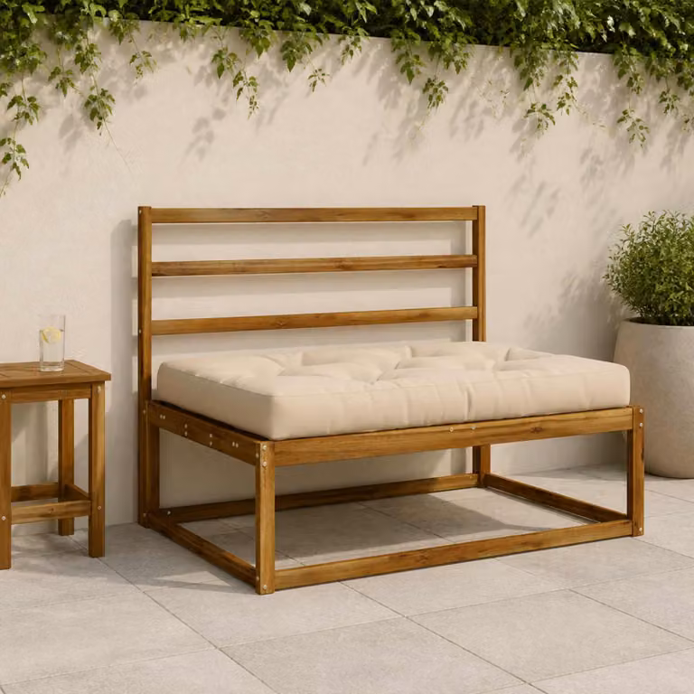 Cuscino per Pallet vidaXL VIANEN in Poliestere Beige con Rivestimento Lavabile e Resistente ai Raggi UV