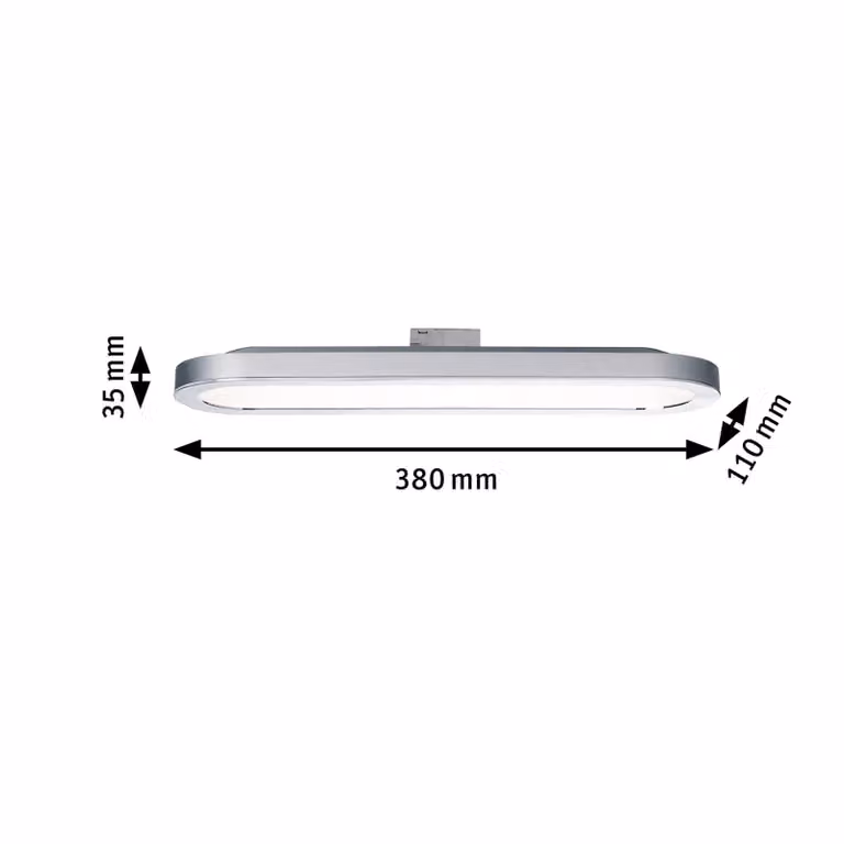 Paulmann Urail Board pannello LED cromo opaco, Alluminio / Grigio / Zincato, Soggiorno / Sala da pranzo, Alluminio, Moderno